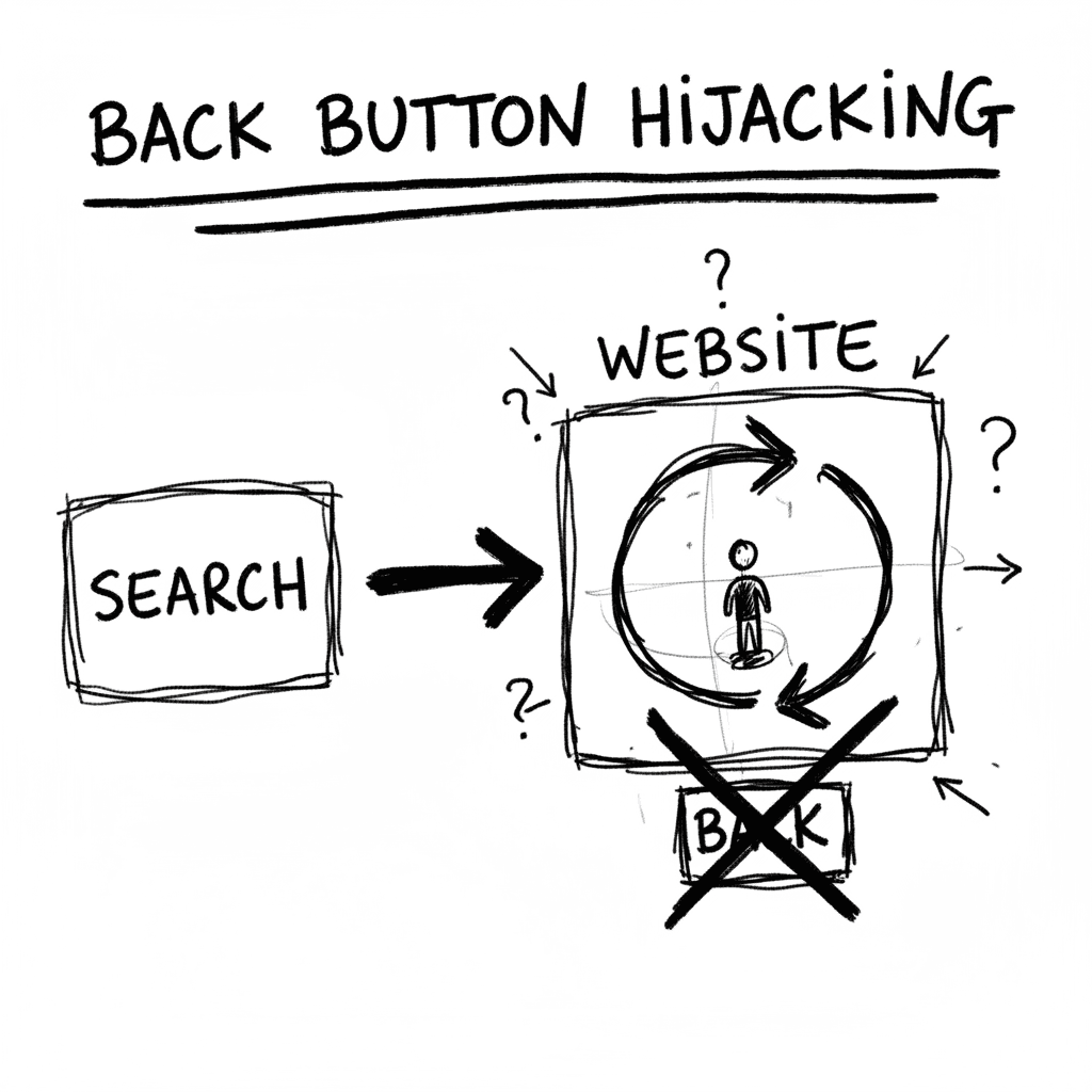 Google Search Spam Policy : la fin programmée du Back Button Hijacking