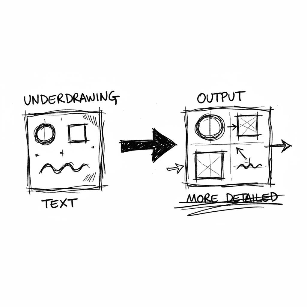 Underdrawings: Control de layout y texto en generación de imágenes