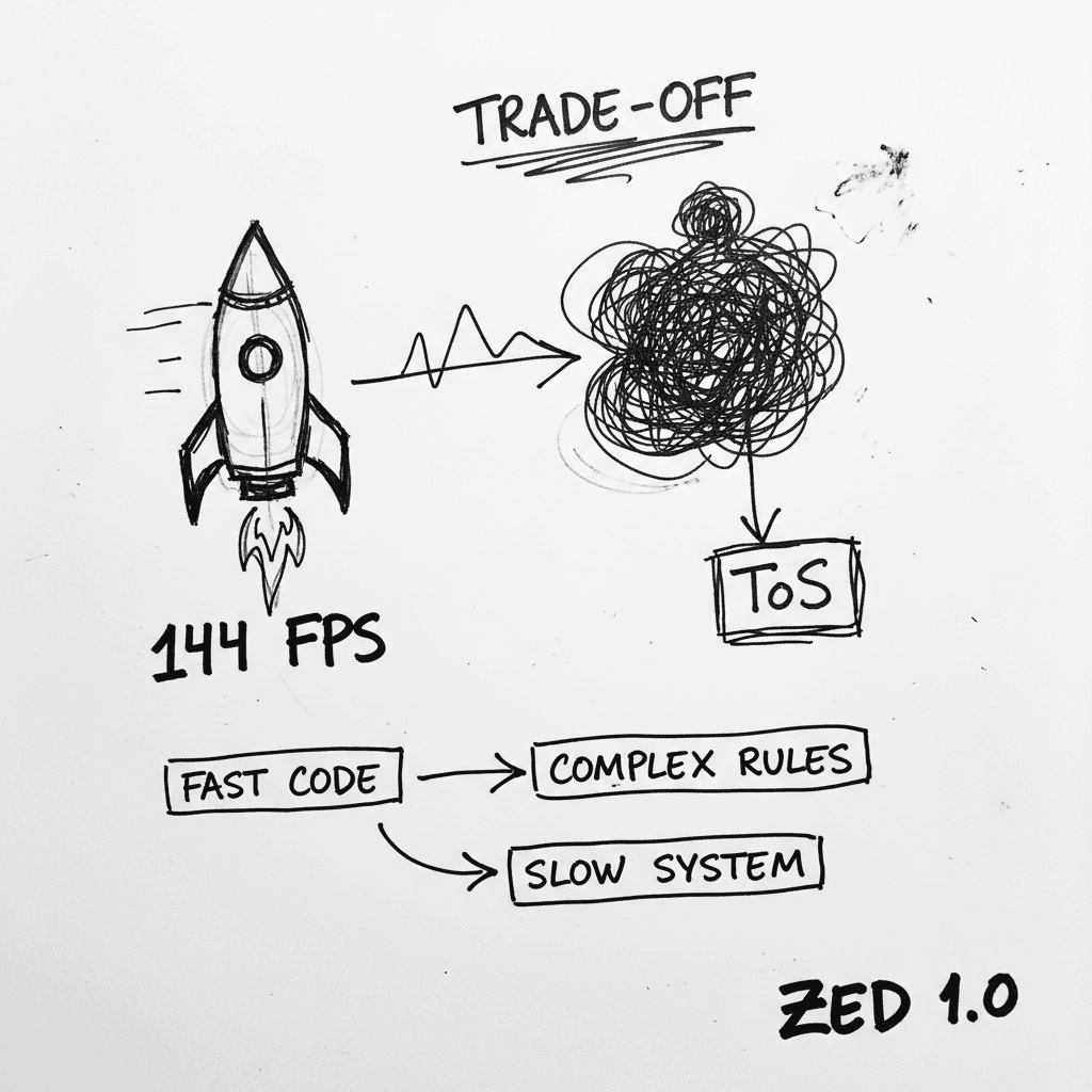 Zed 1.0: Native Rust Performance and the March 2026 Terms of Service Pivot